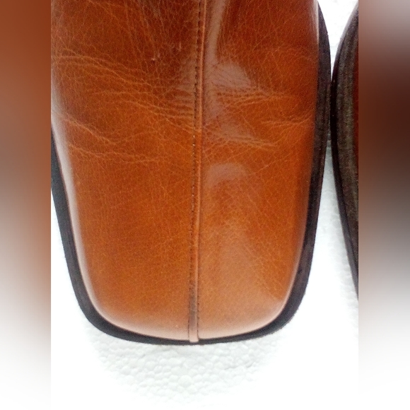 Michele Olivieri Designer Exotic Leather Square-toe Slip-On Shoes Men's 9 Brown - Picture 5 of 15